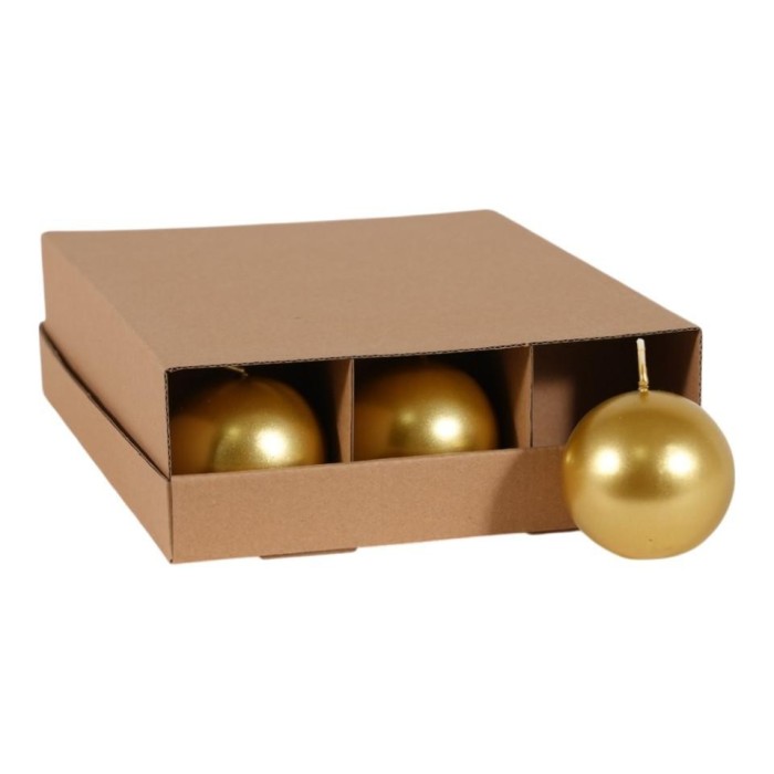 CANDELA SFERA ORO LUCIDO D.60 MM.